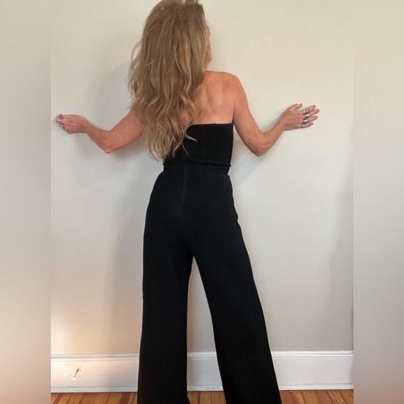 Alexis strapless wide leg skirt overlay style jumpsuit - Picture 7 of 13